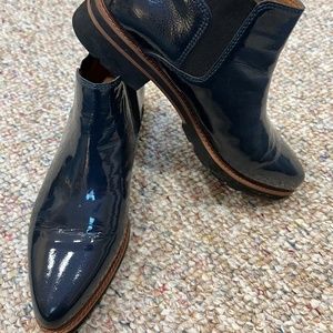Franco Sarto Navy Patent Bootie